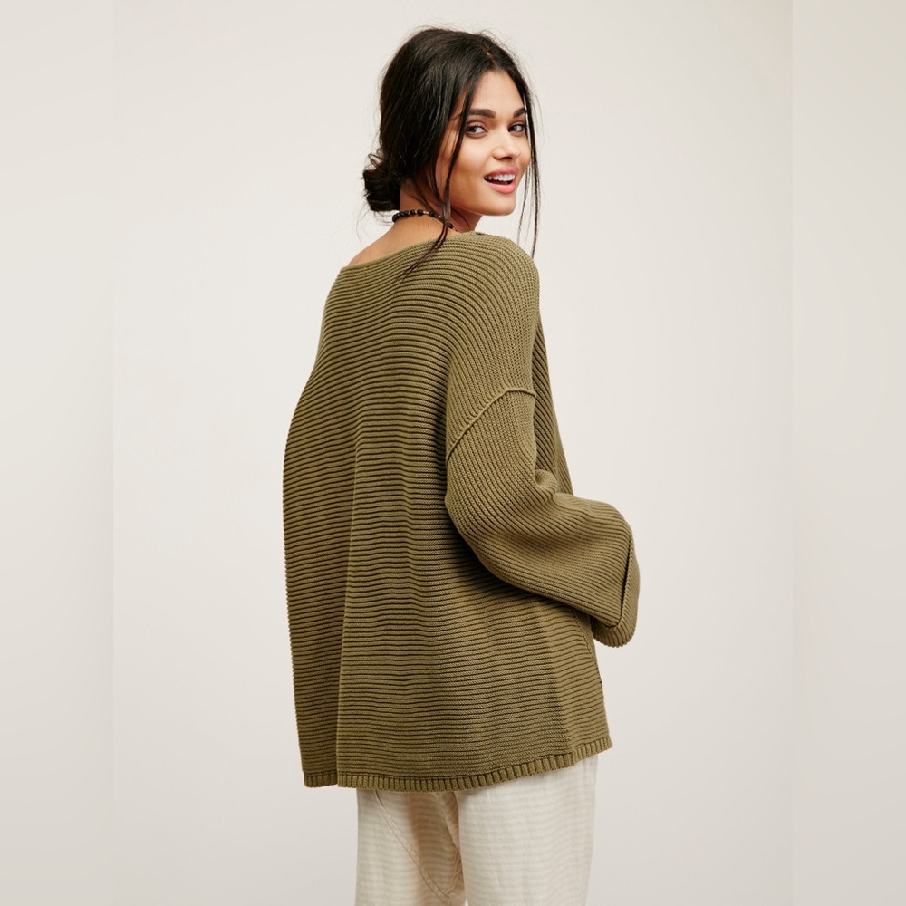 Free people • la brea vneck oversized ribbed sweater - Picture 6 of 6